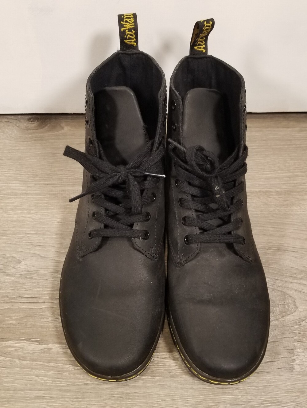 Dr. Martens Tobias Black Leather Lace-Up Boots US Size 10 Mens Ladies 11 Unisex - Picture 2 of 7